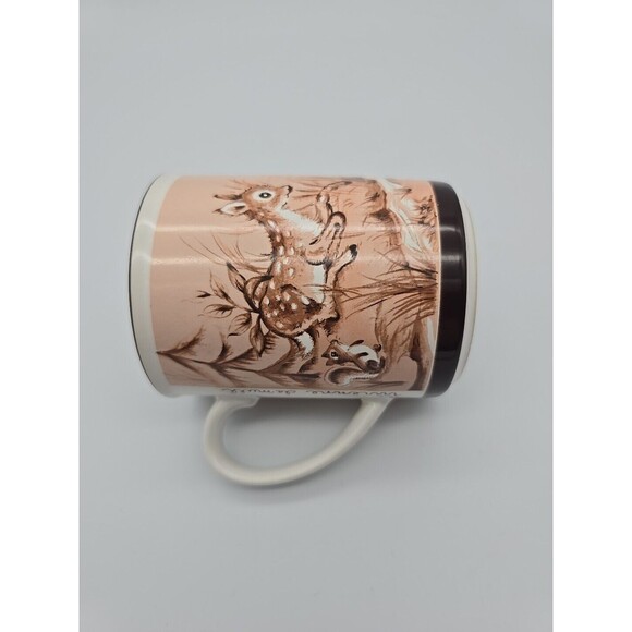 Fawns & Squirrel by Artist Vivienne De Muth Vintage Coffee Mug CCCC England NICE - Picture 11 of 12